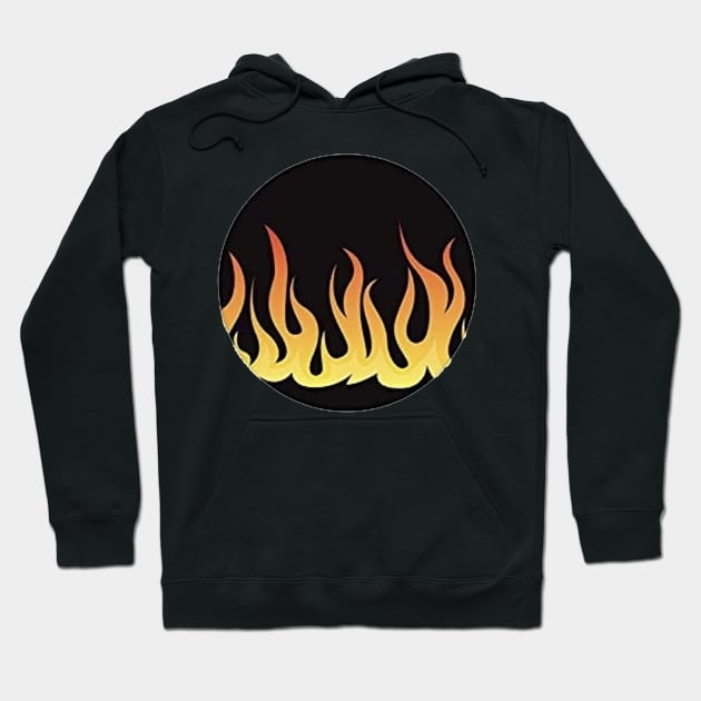 Nostalgic 90's flame Hoodie by  The best hard hat stickers 